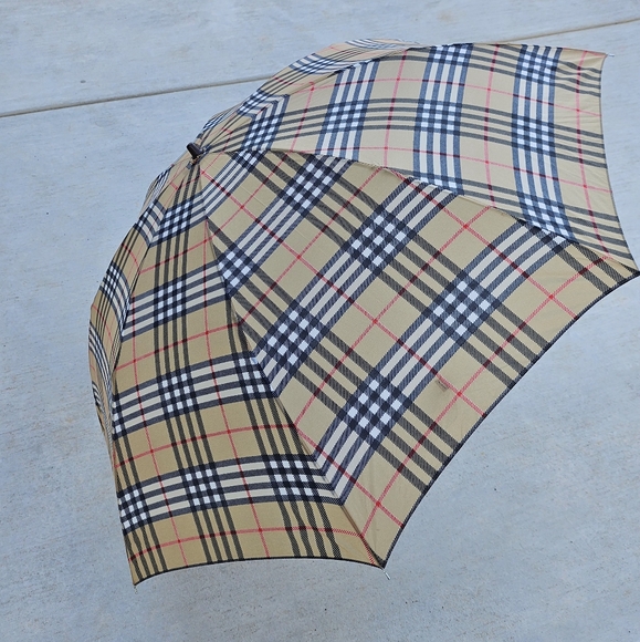 Burberry House Check Long Foldable Umbrella - Picture 2 of 7
